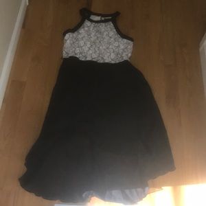 High low dress, top design, cut waist